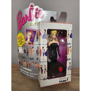 VTG BARBIE Keychain Mattel Basic Fun ORIGINAL BROWN GLITTER BALL GOWN 1995